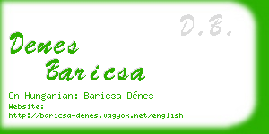 denes baricsa business card